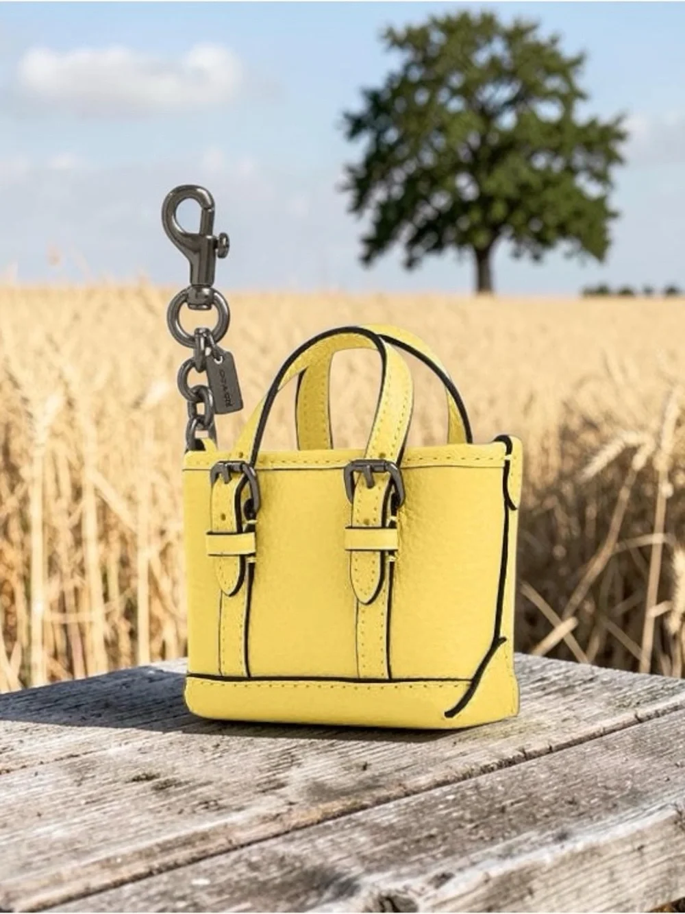 Coach Mini Warner Tote Bag Charm - Picture 6 of 10